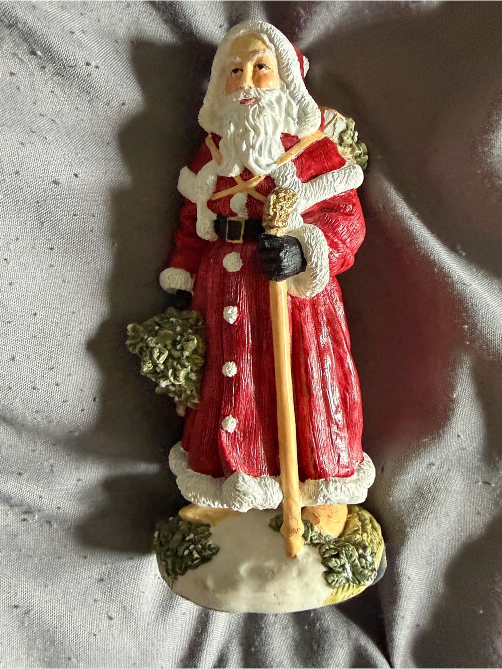 Festive Red Santa Figurine Holiday Accent